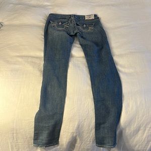 True religion low rise, skinny jeans size 26 medium wash